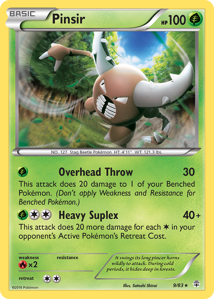 Pinsir 9/83 English Pokémon card from Generations (2016)
