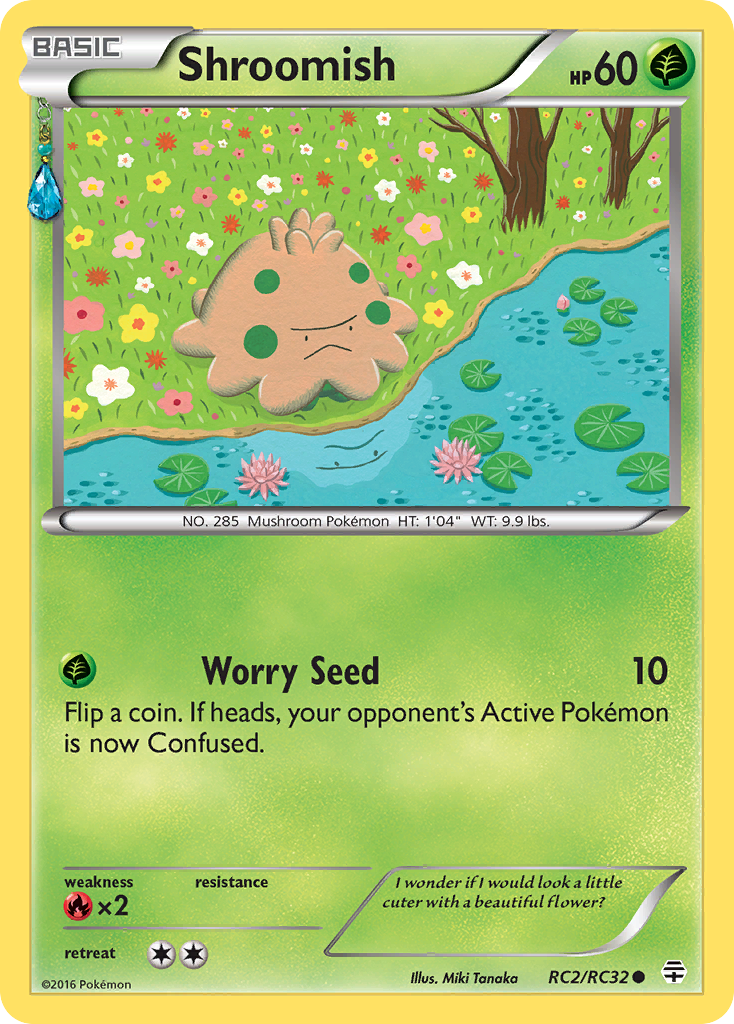 Shroomish RC2/RC32 English Pokémon card from Generations (2016) — Radiant Collection