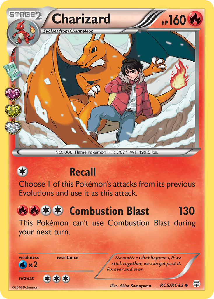 Charizard RC5/RC32 English Pokémon card from Generations (2016) — Radiant Collection