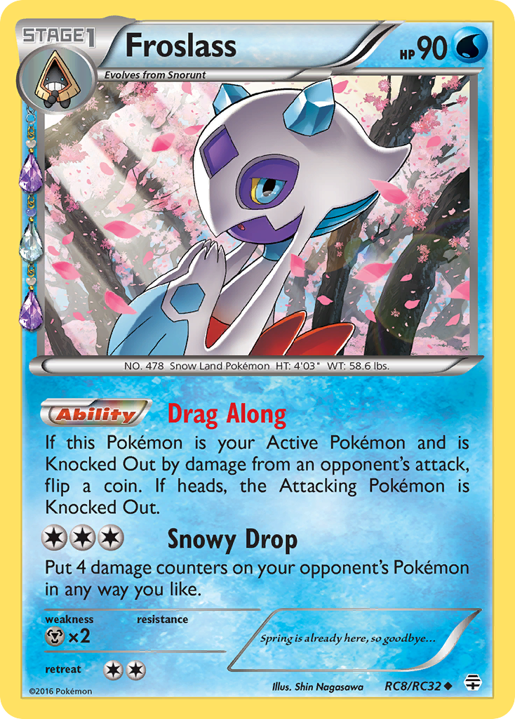 Froslass RC8/RC32 English Pokémon card from Generations (2016) — Radiant Collection
