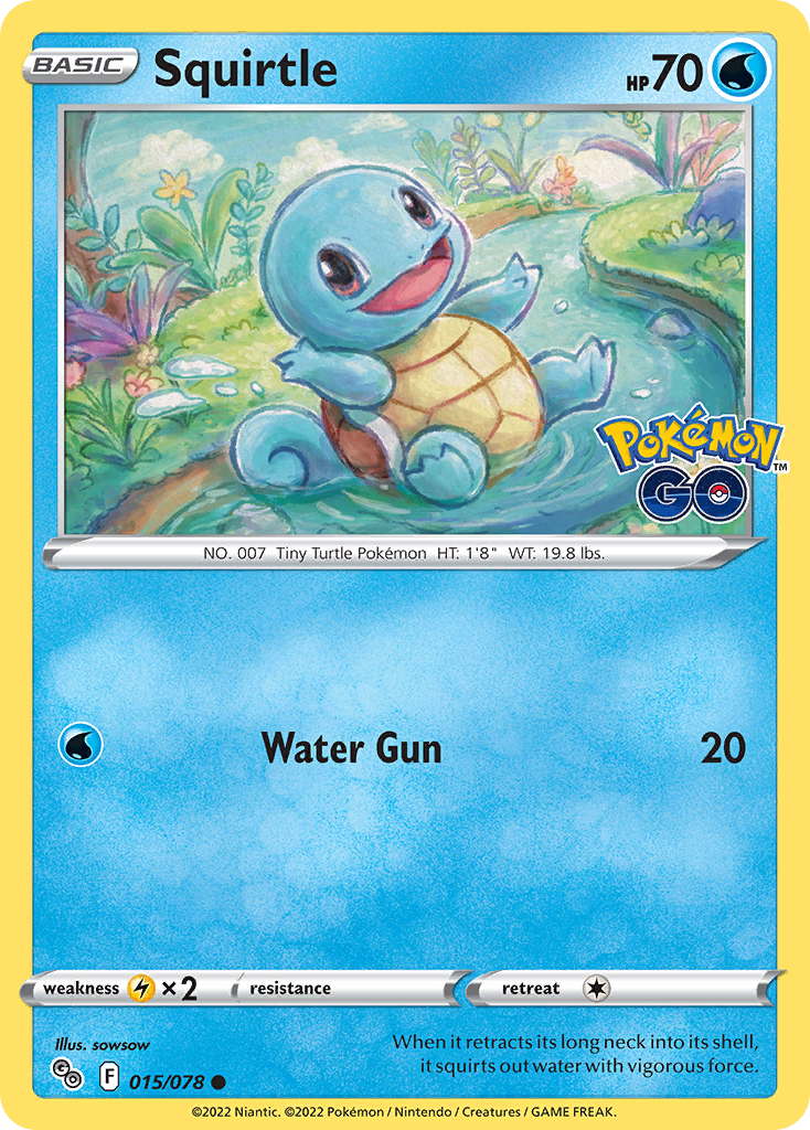 Squirtle 15/78 — English Pokémon GO (2022)