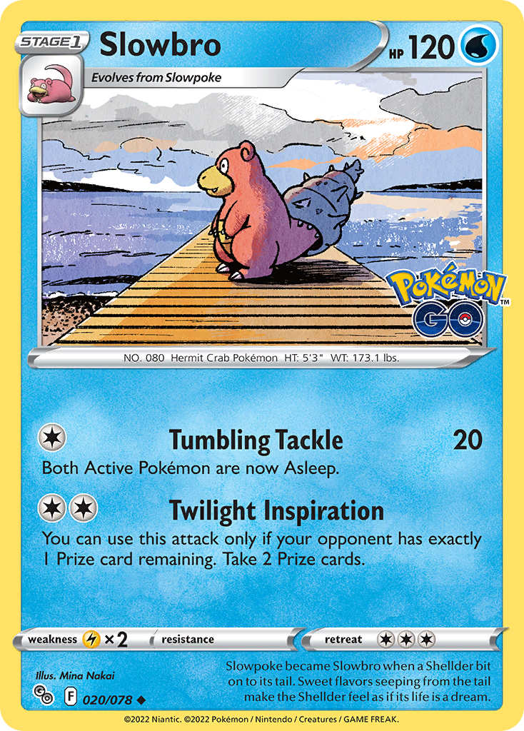 Slowbro 20/78 — English Pokémon GO (2022)