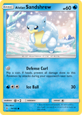 Alolan Sandshrew 19/145 English Pokémon card from Guardians Rising (2017)