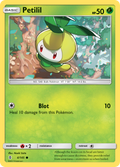 Petilil 4/145 English Pokémon card from Guardians Rising (2017)