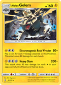 Alolan Golem 42/145 English Pokémon card from Guardians Rising (2017)