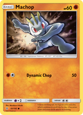 Machop 63/145 English Pokémon card from Guardians Rising (2017)