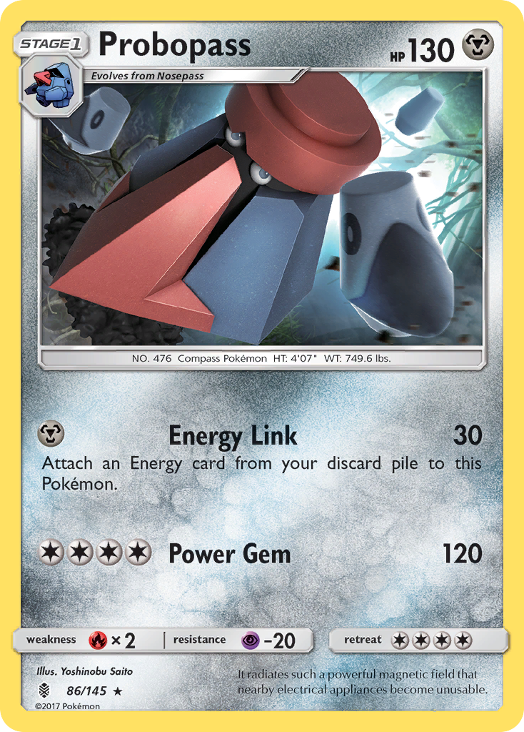 Probopass 86/145 English Pokémon card from Guardians Rising (2017)