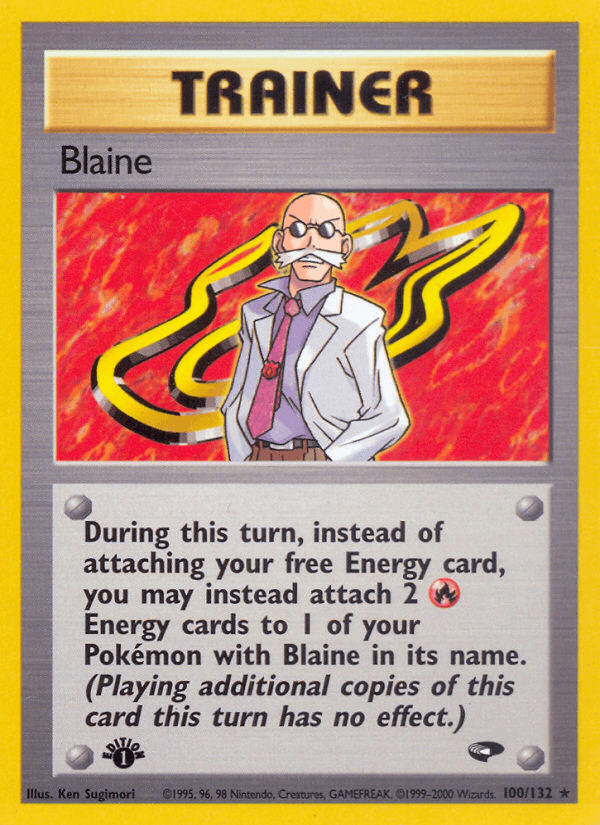 Blaine 100/132 — Pokémon Gym Challenge card