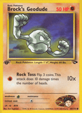 Brock's Geodude 68/132 — Pokémon Gym Challenge card