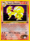 Brock's Ninetales 3/132 — Pokémon Gym Challenge card