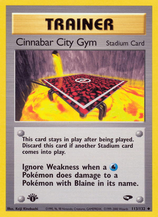 Cinnabar City Gym 113/132 — Pokémon Gym Challenge card
