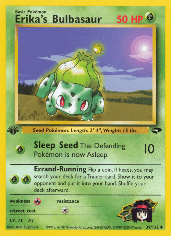Erika's Bulbasaur 39/132 — Pokémon Gym Challenge card