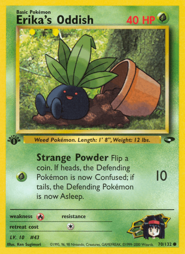 Erika's Oddish 70/132 — Pokémon Gym Challenge card