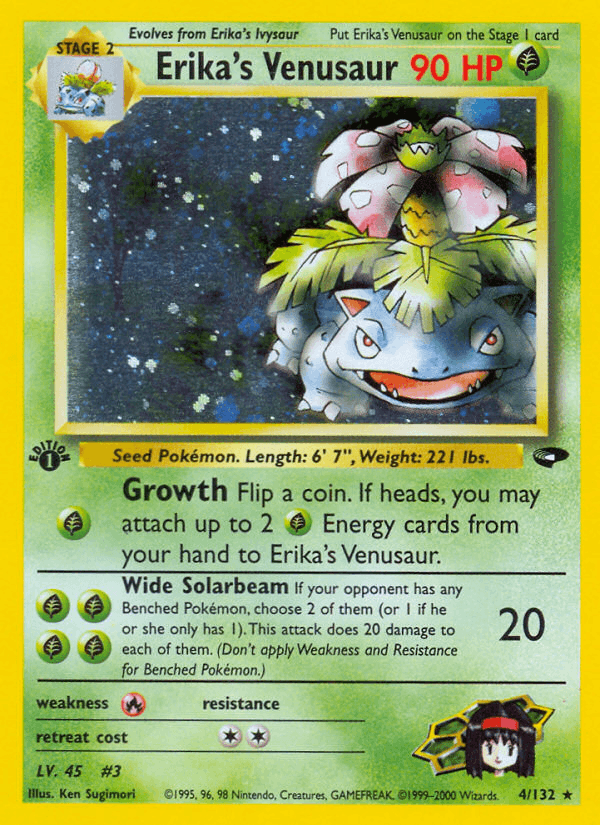 Erika's Venusaur 4/132 — Pokémon Gym Challenge card