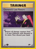 Giovanni's Last Resort 105/132 — Pokémon Gym Challenge card
