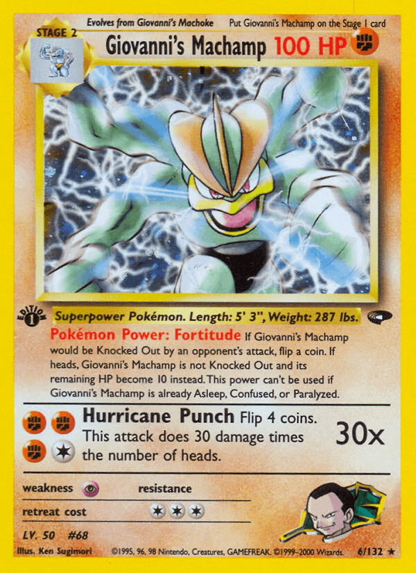 Giovanni's Machamp 6/132 — Pokémon Gym Challenge card