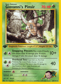 Giovanni's Pinsir 24/132 — Pokémon Gym Challenge card