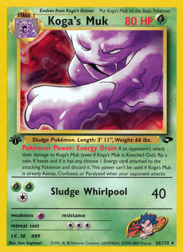 Koga's Muk 26/132 — Pokémon Gym Challenge card