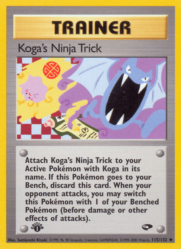 Koga's Ninja Trick 115/132 — Pokémon Gym Challenge card