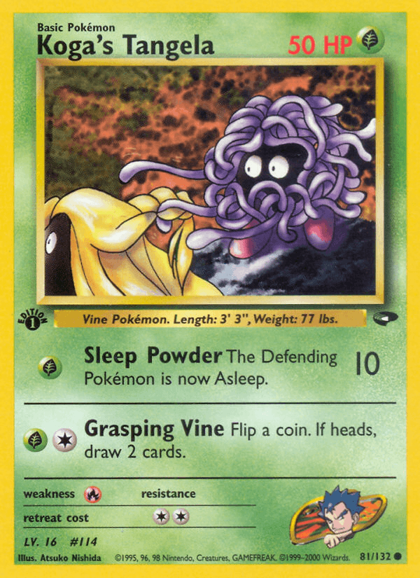 Koga's Tangela 81/132 — Pokémon Gym Challenge card