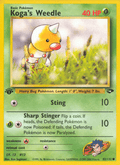 Koga's Weedle 82/132 — Pokémon Gym Challenge card