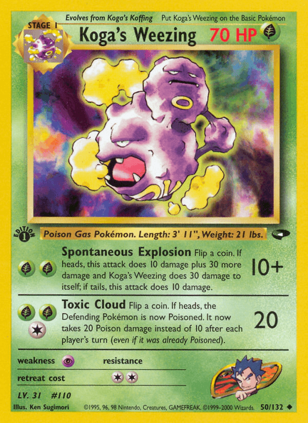 Koga's Weezing 50/132 — Pokémon Gym Challenge card