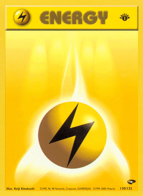 Lightning Energy 130/132 — Pokémon Gym Challenge card