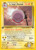 Lt. Surge's Electrode 52/132 — Pokémon Gym Challenge card