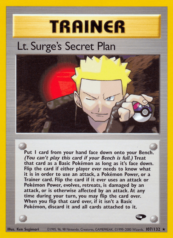 Lt. Surge's Secret Plan 107/132 — Pokémon Gym Challenge card