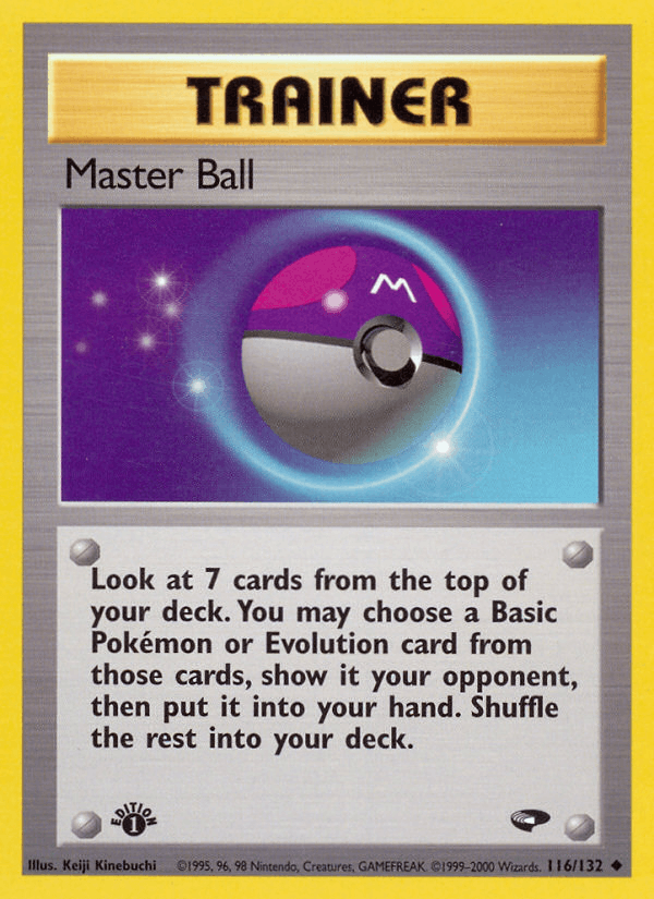 Master Ball 116/132 — Pokémon Gym Challenge card