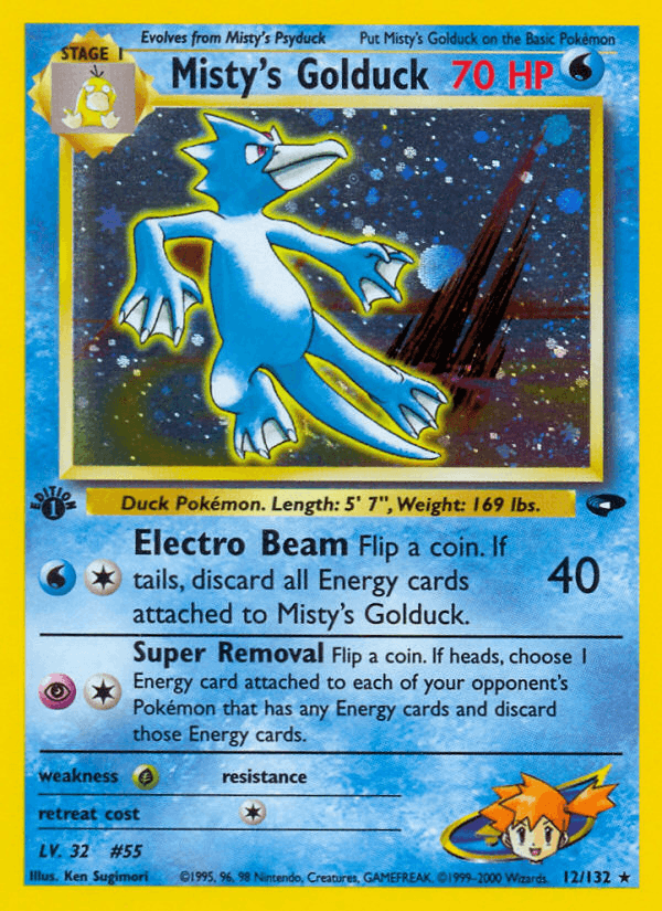 Misty's Golduck 12/132 — Pokémon Gym Challenge card