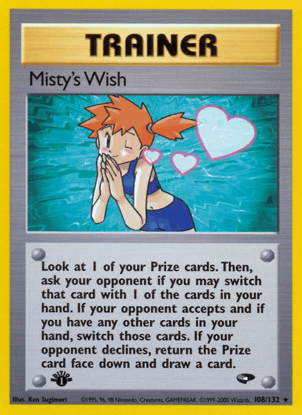 Misty's Wish 108/132 — Pokémon Gym Challenge card