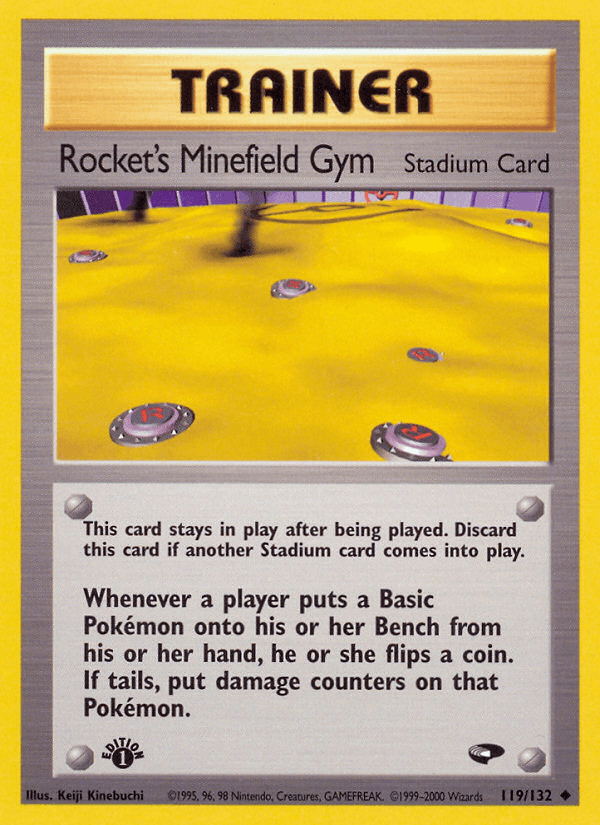 Rocket's Minefield Gym 119/132 — Pokémon Gym Challenge card
