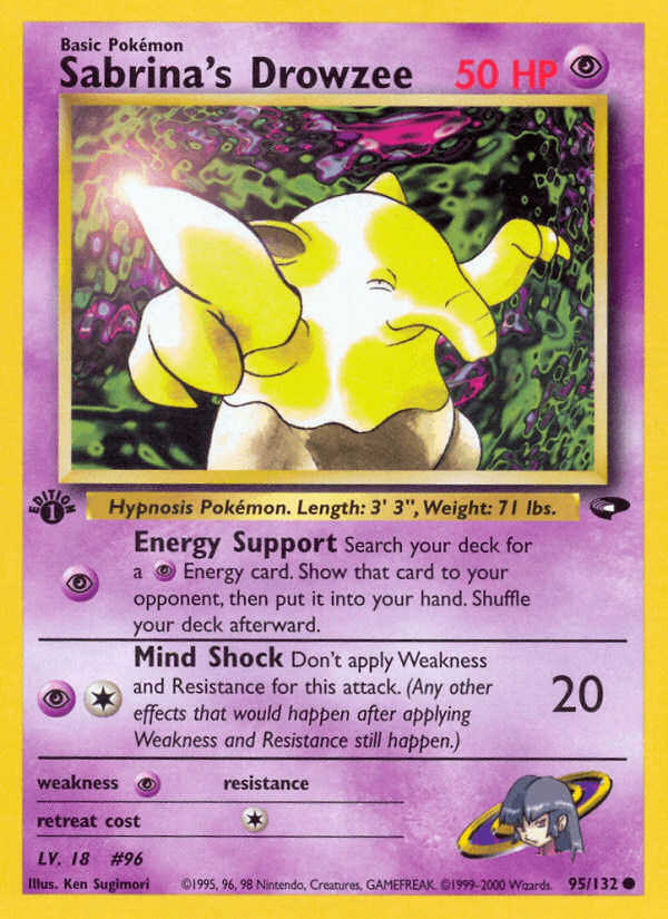 Sabrina's Drowzee 95/132 — Pokémon Gym Challenge card