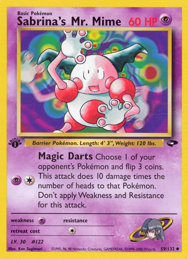 Sabrina's Mr. Mime 59/132 — Pokémon Gym Challenge card