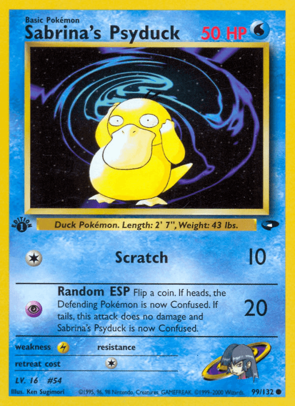 Sabrina's Psyduck 99/132 — Pokémon Gym Challenge card