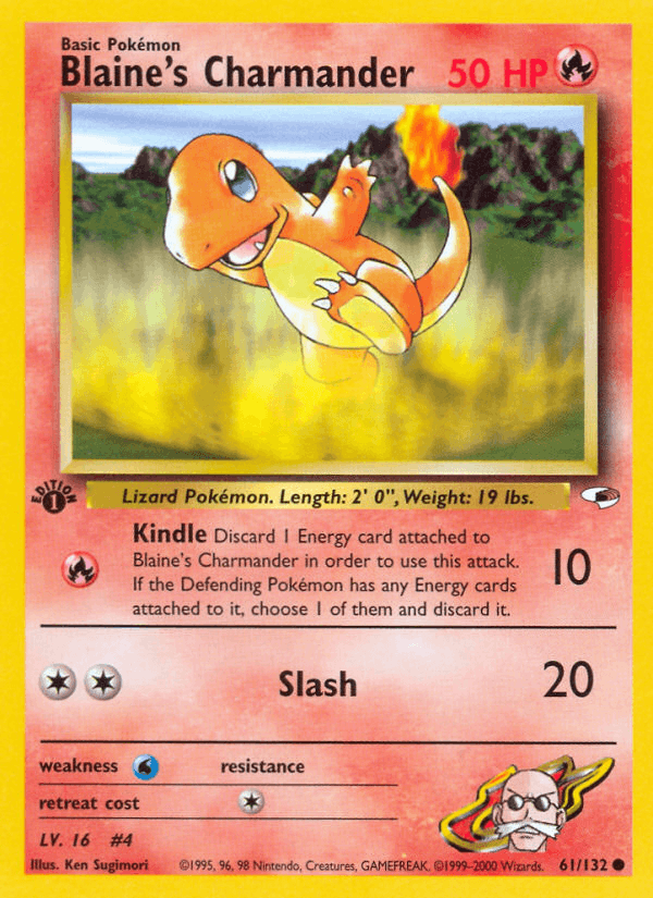 Blaine's Charmander 61/132 — Pokémon Gym Heroes card