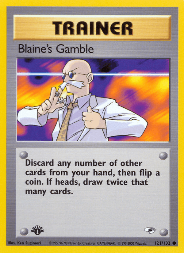 Blaine's Gamble 121/132 — Pokémon Gym Heroes card