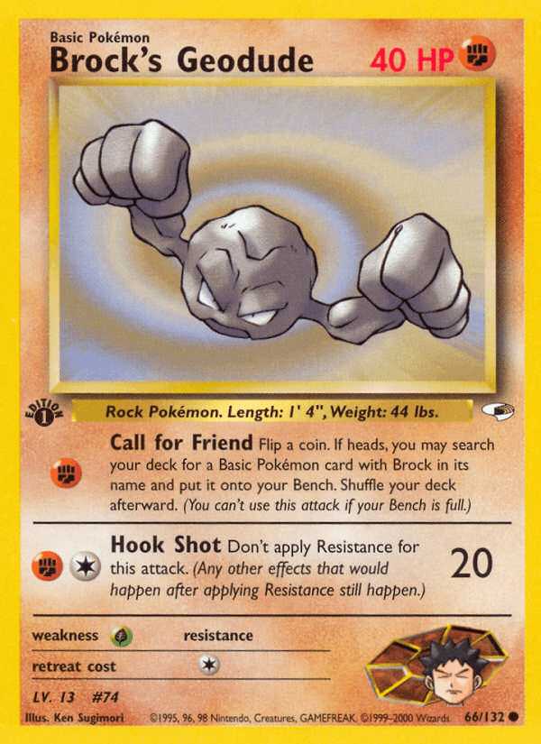 Brock's Geodude 66/132 — Pokémon Gym Heroes card