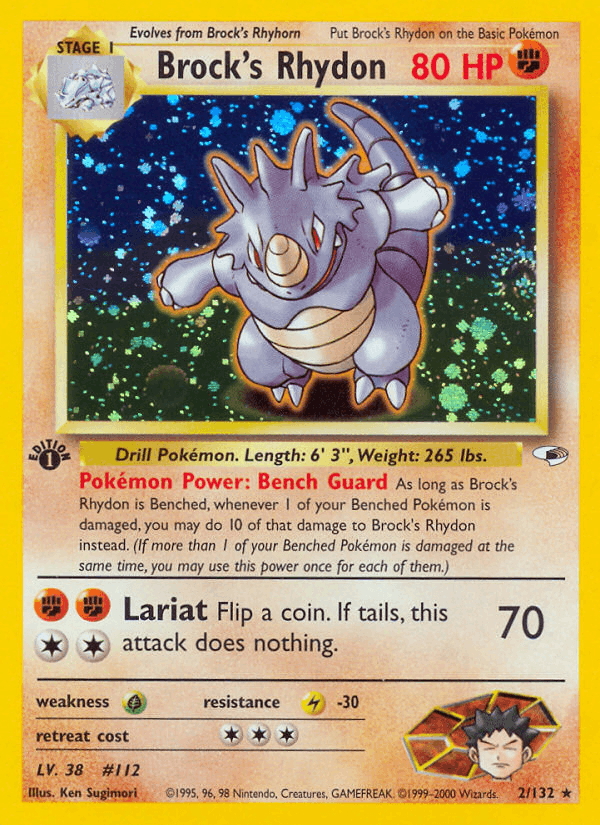 Brock's Rhydon 2/132 — Pokémon Gym Heroes card