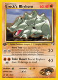 Brock's Rhyhorn 22/132 — Pokémon Gym Heroes card