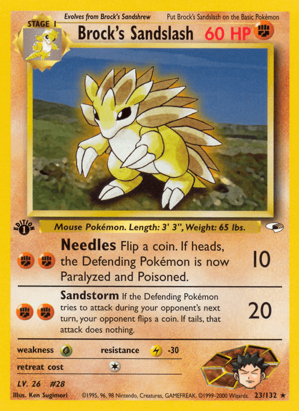 Brock's Sandslash 23/132 — Pokémon Gym Heroes card