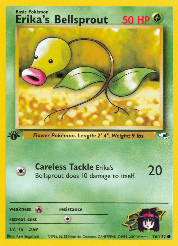 Erika's Bellsprout 76/132 — Pokémon Gym Heroes card