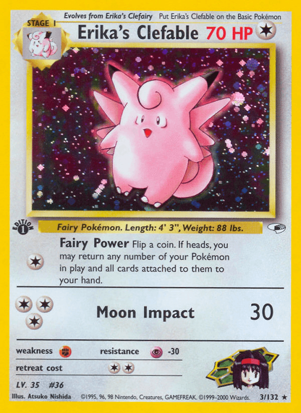 Erika's Clefable 3/132 — Pokémon Gym Heroes card