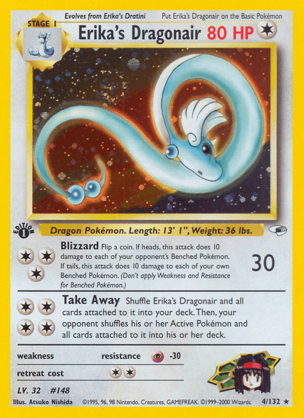 Erika's Dragonair 4/132 — Pokémon Gym Heroes card
