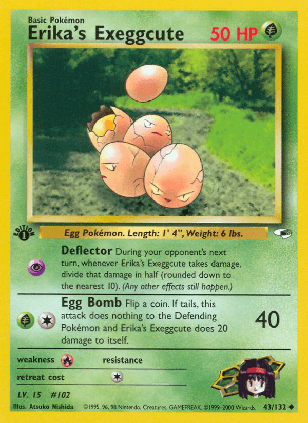 Erika's Exeggcute 43/132 — Pokémon Gym Heroes card