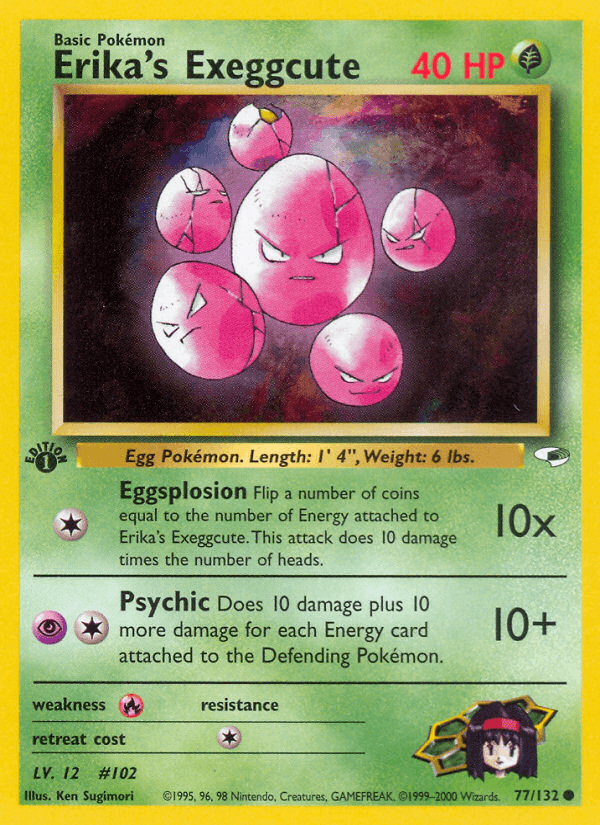 Erika's Exeggcute 77/132 — Pokémon Gym Heroes card