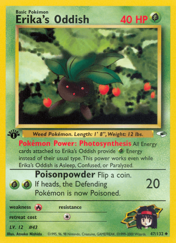 Erika's Oddish 47/132 — Pokémon Gym Heroes card