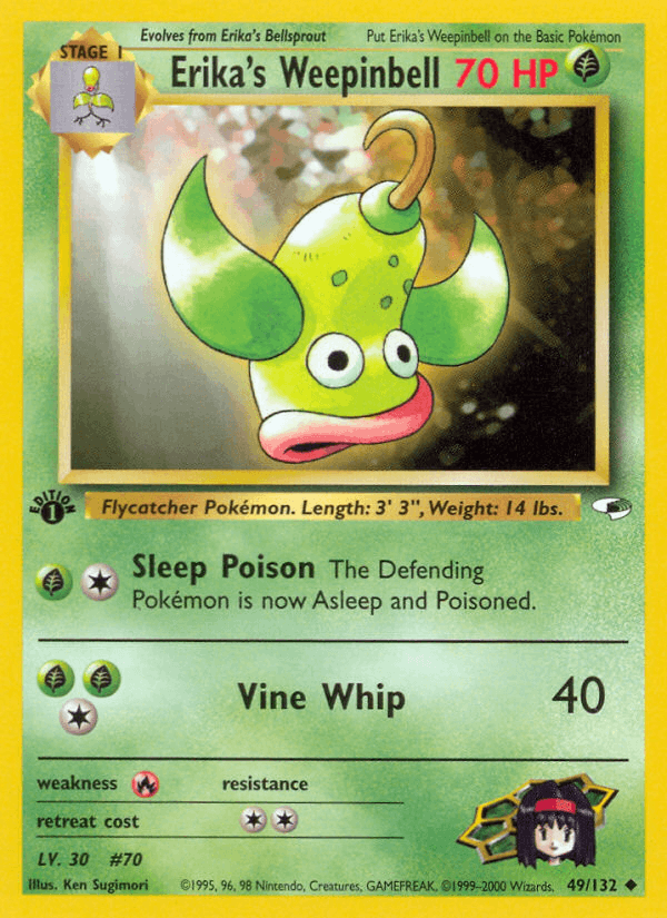 Erika's Weepinbell 49/132 — Pokémon Gym Heroes card
