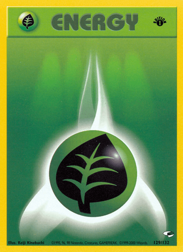 Grass Energy 129/132 — Pokémon Gym Heroes card